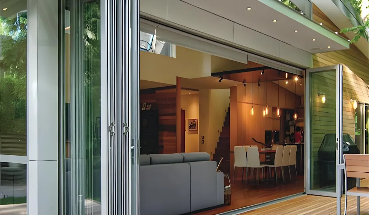 A glazier fitting replacement glass into a window opening.